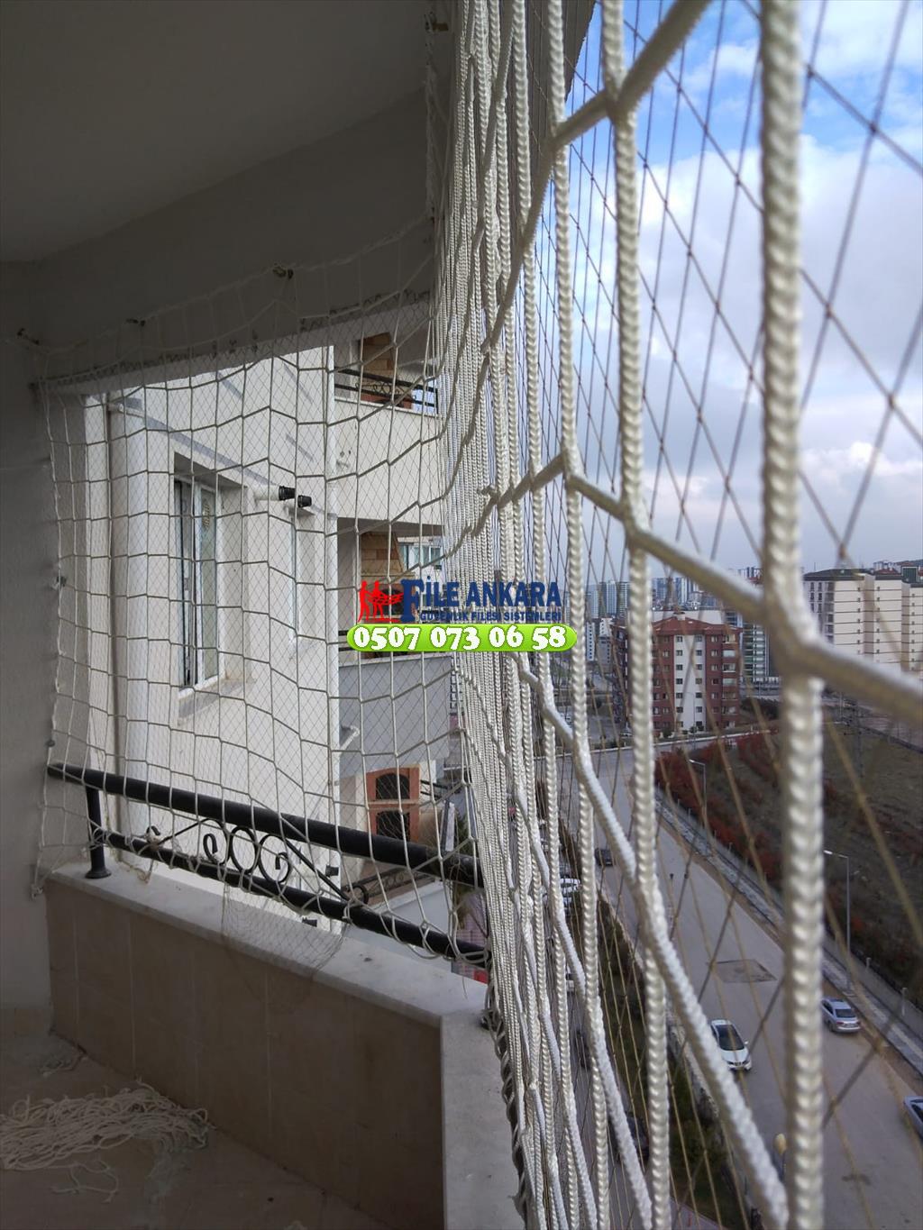 ANKARA GÜVENLİK FİLESİ - 0507 073 06 58 - FİLE ANKARA BALKON GÜVENLİK FİLESİ bağlıca balkon filesi, Balkon güvenlik filesi