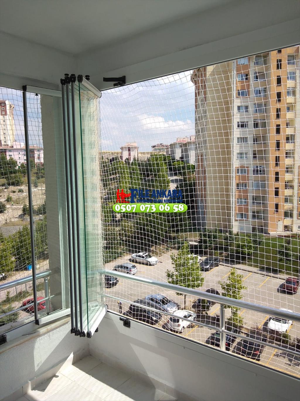 Ankara Balkon Filesi Kuş Filesi Teras Filesi Merdiven Filesi Apartman Filesi 0507 447 56 68