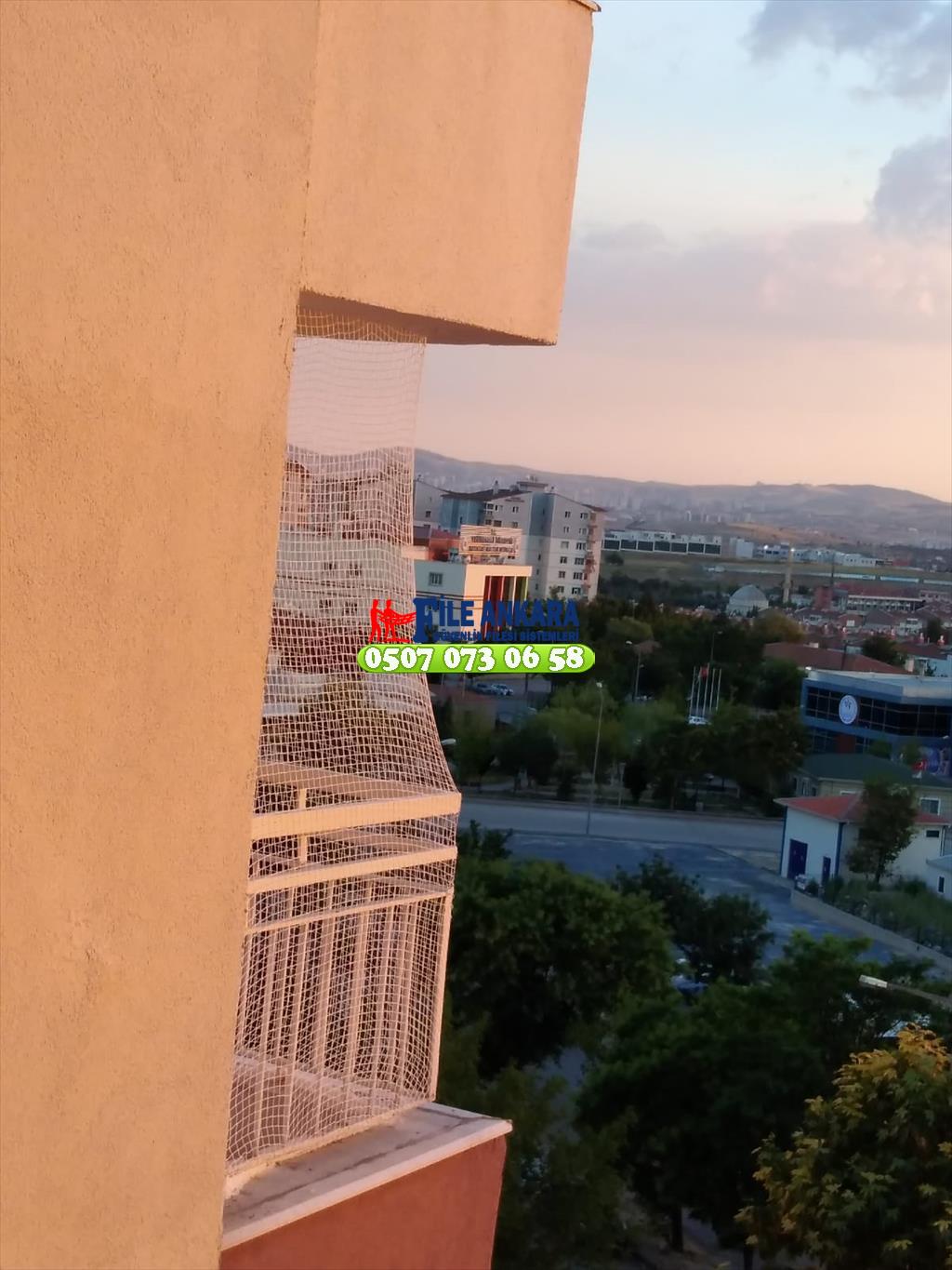 Ankara Balkon Filesi Kuş Filesi Teras Filesi Merdiven Filesi Apartman Filesi 0507 447 56 68
