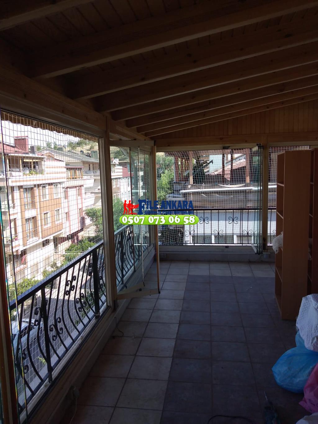Ankara Balkon Filesi Kuş Filesi Teras Filesi Merdiven Filesi Apartman Filesi 0507 447 56 68
