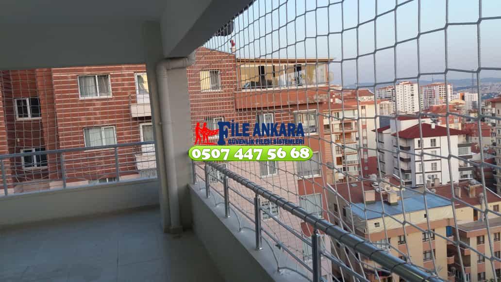Ankara Yapracık Balkon  koruma filesi - Merdiven filesi - En ucuz balkon güvenlik filesi satış ve montajı 0507 447 56 68